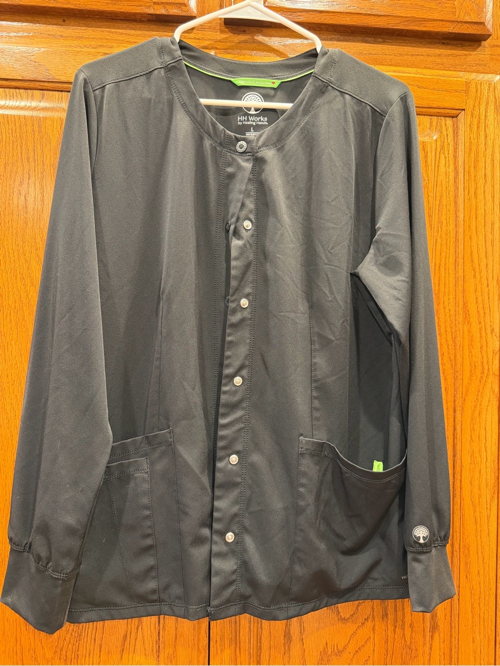 Womenβs Black Snap-Front Utility Jacket